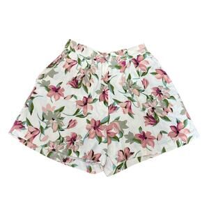 Vintage 80s Floral Pastel Cottage High Waisted Wide Cut Francine Browner Shorts